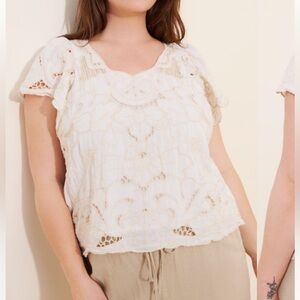 Anthropologie The Lainie Lace Blouse